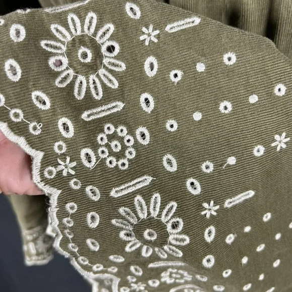 Madewell Embroidered Corduroy Square-Neck Mini Dress - Picture 5 of 7